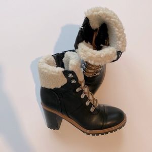Nine West Fur Lug Booties